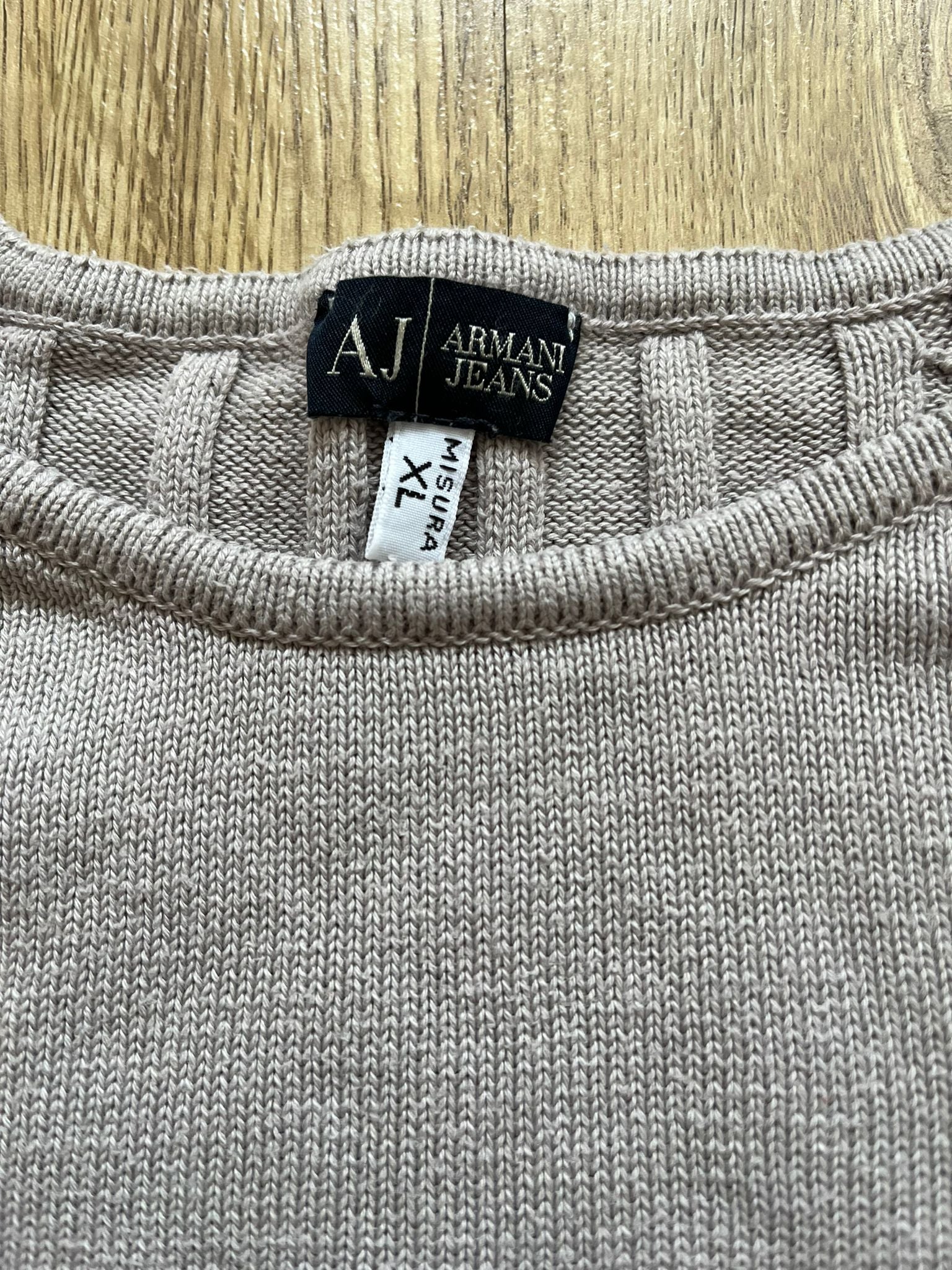 Armani Jeans сива блуза с червени ленти